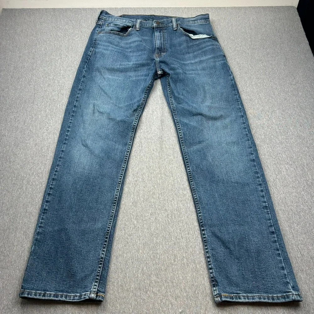 Levi's 505 Straight Leg Jeans Mens 34x31 Blue‎ Denim Pants Classic Red Tab
